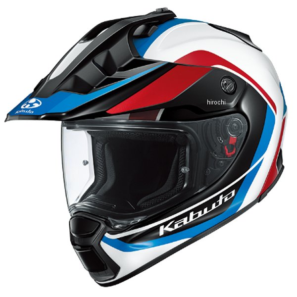 フルフェイスヘルメット GEOSYS BLOCK ホワイトブルーレッド Mサイズ