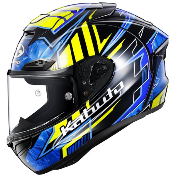 フルフェイスヘルメット F-17 VELLIO ブルーイエロー XXLサイズ