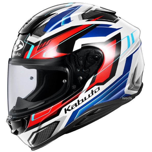 フルフェイスヘルメット AEROBLADE-6 ADACT ホワイトブルーレッド Lサイズ