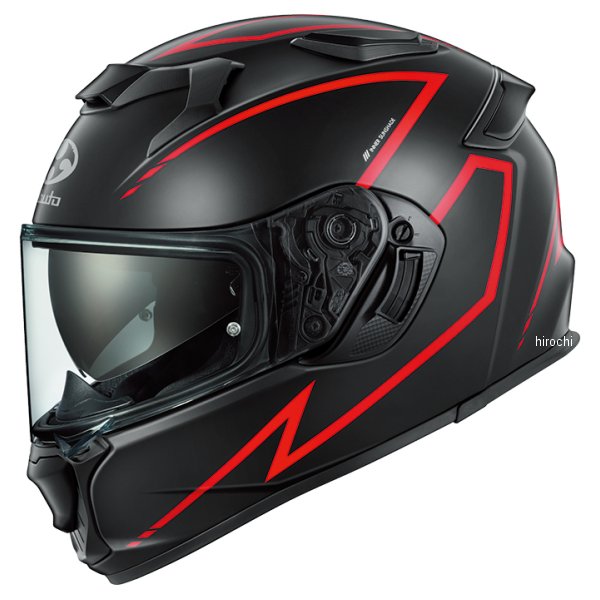 『New』 フルフェイスヘルメット KAMUI 5 SPRIA フラットブラックレッド XL(61-62cm)サイズ