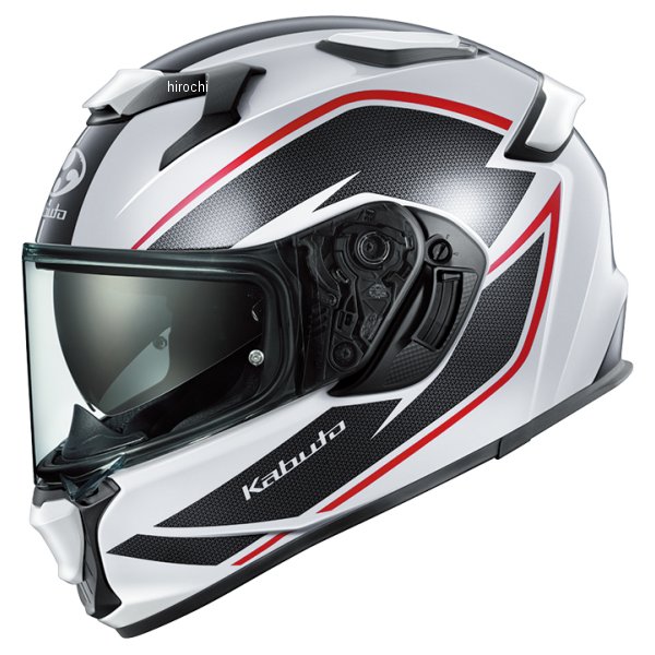 『New』 フルフェイスヘルメット KAMUI 5 TORZA ホワイトブラックレッド S(55-56cm)サイズ