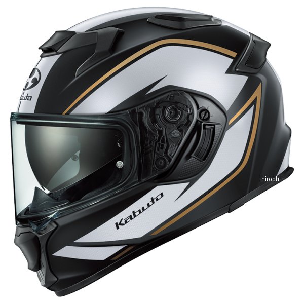 『New』 フルフェイスヘルメット KAMUI 5 TORZA フラットブラックゴールド XS(54-55cm)サイズ