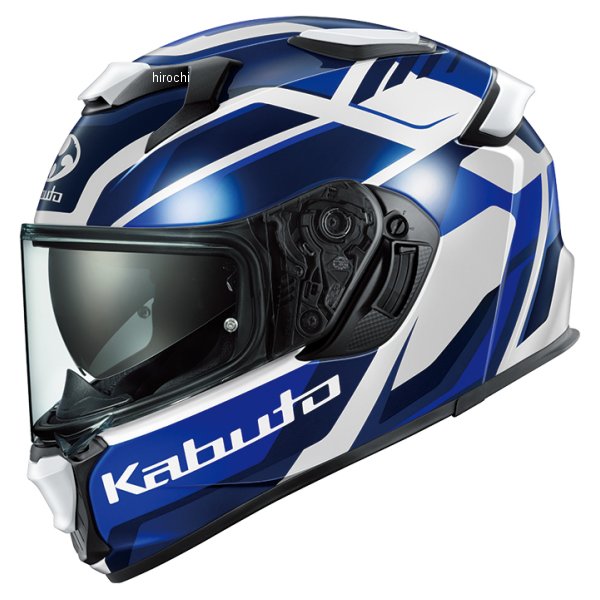 『New』 フルフェイスヘルメット KAMUI 5 GRAVIX ホワイトブルー S(55-56cm)サイズ