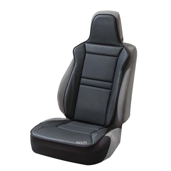 4078-91  シートクッションカバー レーシングレザー フロント ブラック