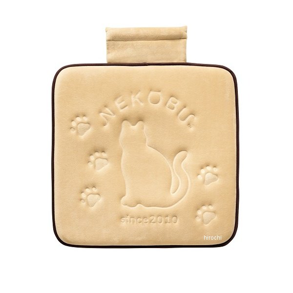 5792-02  FN猫シルエット クッション ベージュ