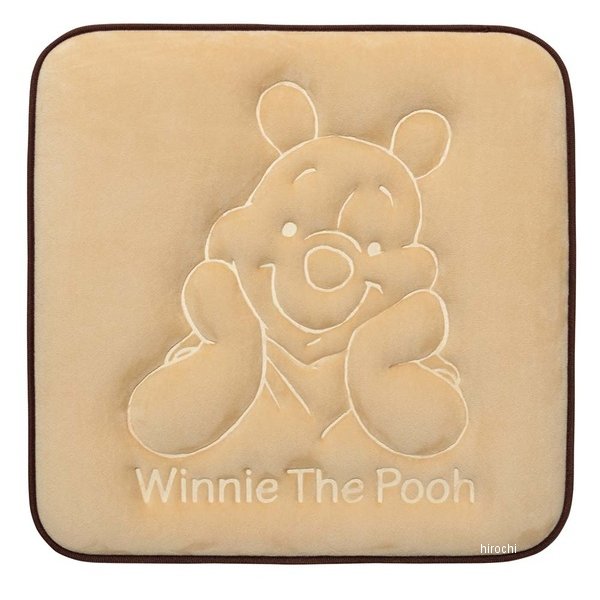 5212-02  くまのプーさんプレス シングルクッション ベージュ