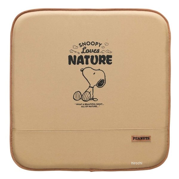 5214-02  スヌーピーネイチャー シングルクッション ベージュ