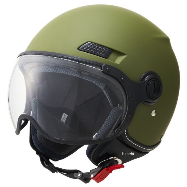 ジェットヘルメット MS-340 マットカーキ Lサイズ(59-60cm)