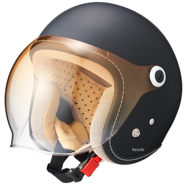 ジェットヘルメット MCJ7 バブルライダー レディース マットブラック Lサイズ(56-57cm)