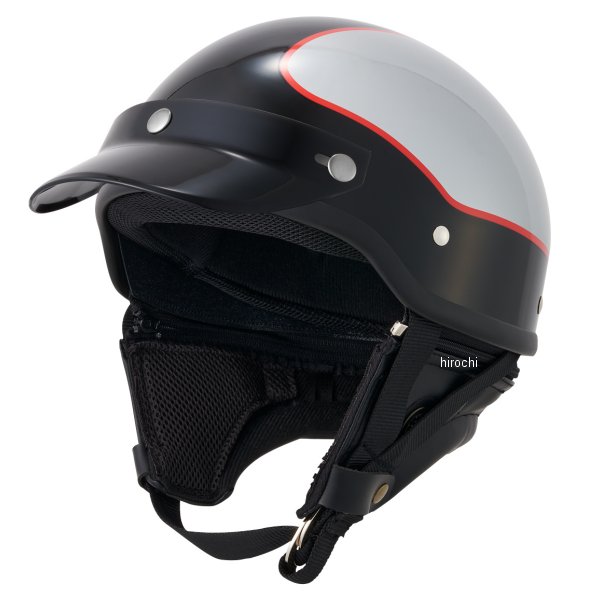 マルシン工業 MCH5 MZ-HALF ハーフヘルメット ヴィンテージ(BK/SIL/RED) フリーサイズ(57～60cm未満)