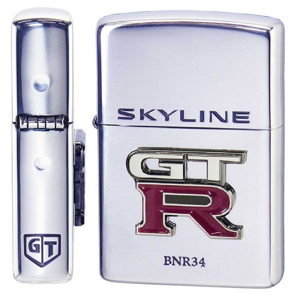 ジュウロクホウイ 日産 Zippo エンブレム GT-R BNR34 シルバー