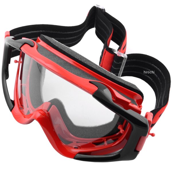 ダートゴーグル 黒/赤 (クリアレンズ)