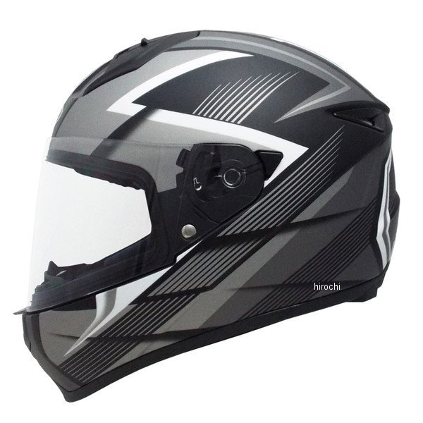 ZF-4 フルフェイスヘルメット  ハーフマッドブラックシルバー Mサイズ