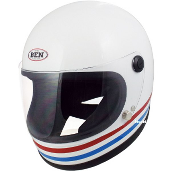 フルフェイスヘルメット B-60 NEO 白/赤/青 フリーサイズ(58-59㎝)