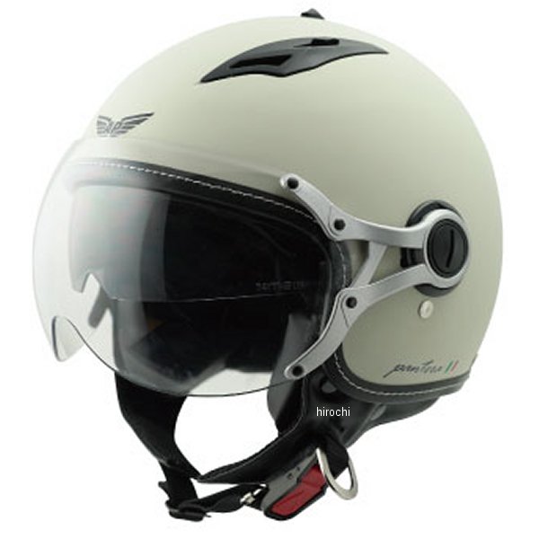 AP-16  パイロットジェットヘルメット インナーシールド付き マットホワイト フリーサイズ