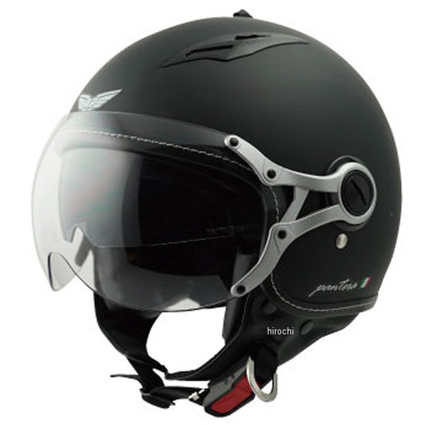 AP-16  パイロットジェットヘルメット インナーシールド付き マットブラック フリーサイズ