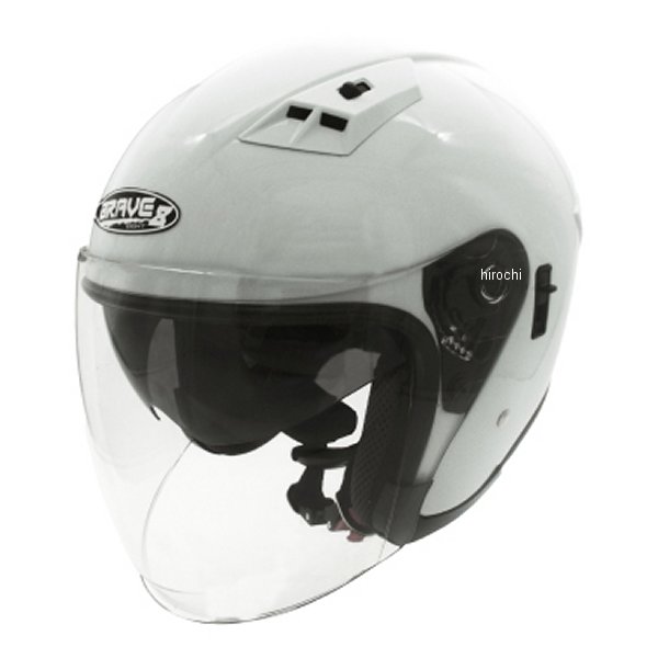 BV-8 インナーシールド付き JETヘルメット パールホワイト M/Lサイズ（57～59cm）