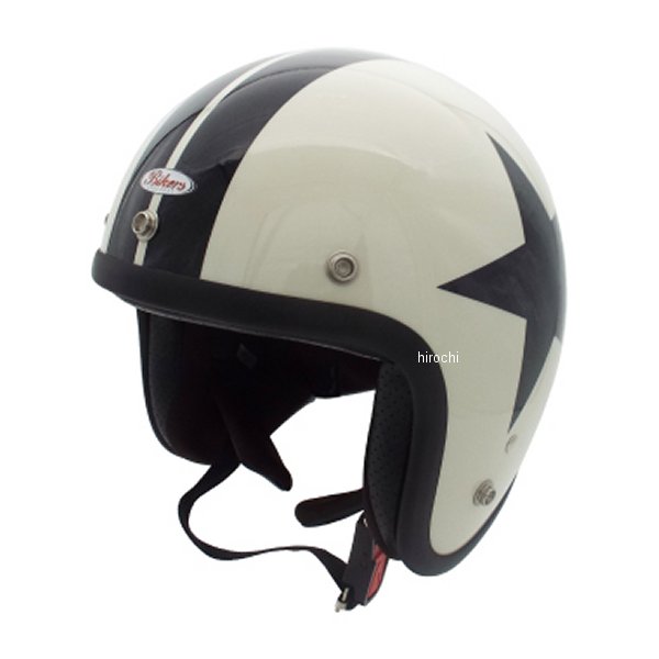 JS-65R SMALL JETヘルメット パールホワイトスター FREEサイズ (58～59㎝)