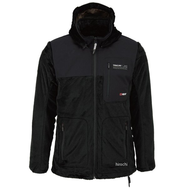 秋冬モデル e-HEAT フリース インナーパーカ レディース 黒 WLサイズ