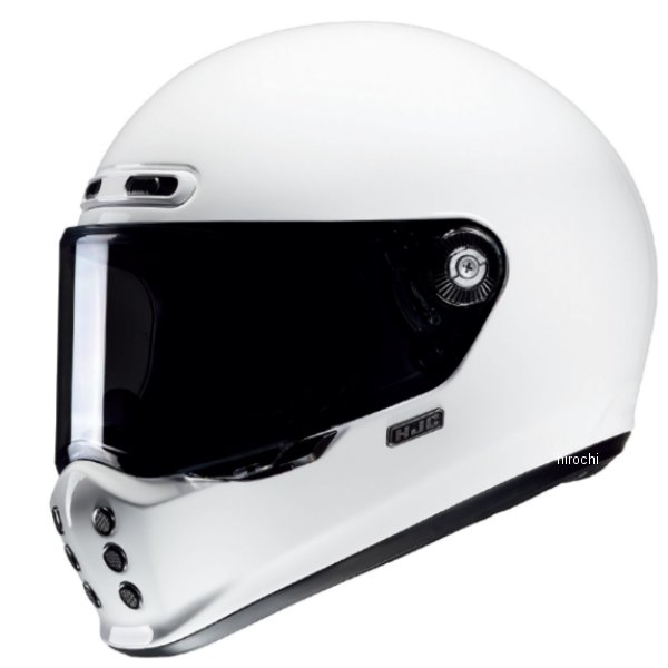 フルフェイスヘルメット V10 ソリッド ホワイト Sサイズ