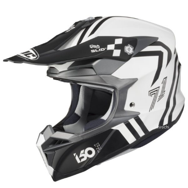 オフロードヘルメット i50 ヘックス ホワイト/ブラック Sサイズ