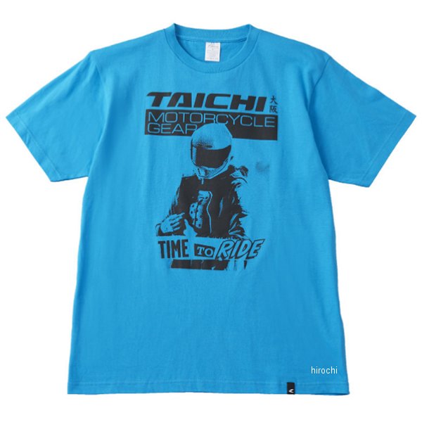 RSTaichi 2025年春夏モデル Tシャツ TIME TO RIDE T-SHIRT ターコイズ Mサイズ