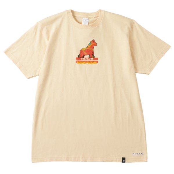 RSTaichi 2025年春夏モデル Tシャツ RACING HORSE T-SHIRT ナチュラル XLサイズ