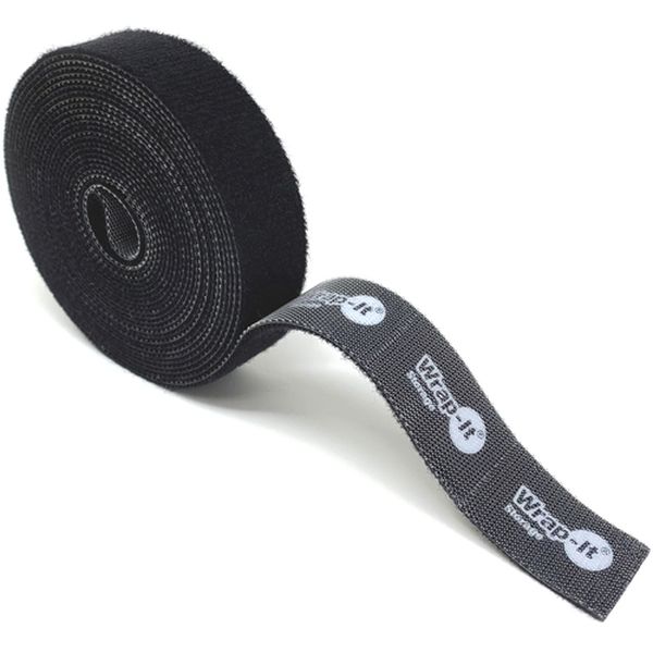 40012X75PBL 自着式配線コード収納ロール 12フィート(2.44m)×0.75インチ(1.9cm)黒