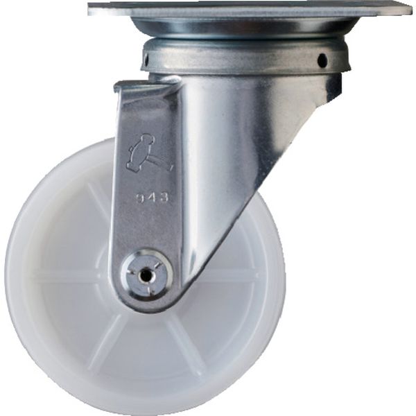 400SN100 814-2188  プレート式 旋回式ナイロンキャスター 100mm