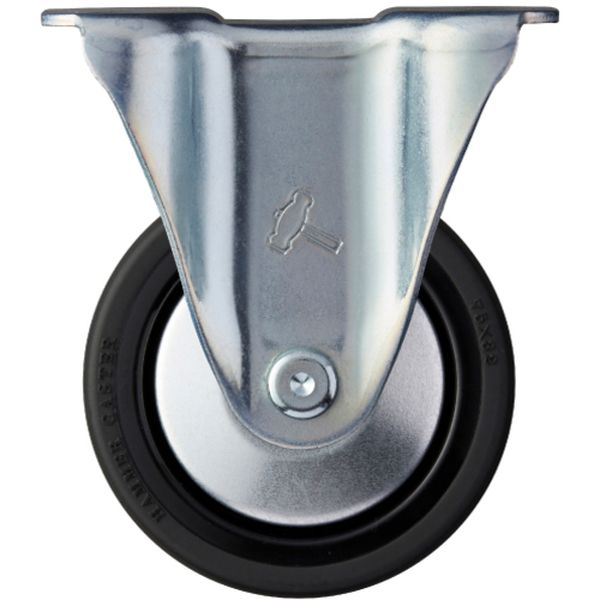 プレート式キャスター 固定 車輪径75mm ウレタン車輪(ナイロンホイール・ラジアルボールベアリング)