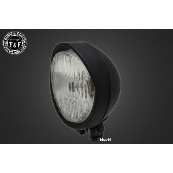 5.5インチバイザーヘッドライト+ステー スティード400(VLS専用) マットBK/クリア