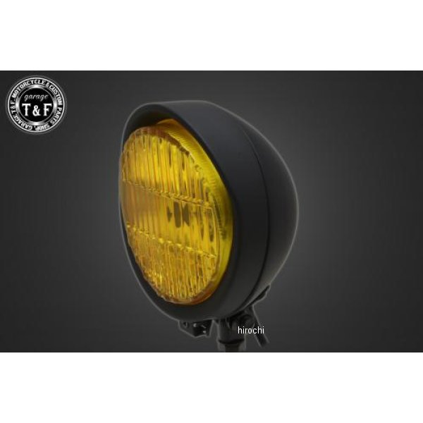 5.5インチバイザーヘッドライト+ステー ビラーゴ250 マットBK/イエロー