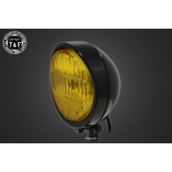 5.5インチバイザーヘッドライト+ステー DS250 ブラック/イエロー