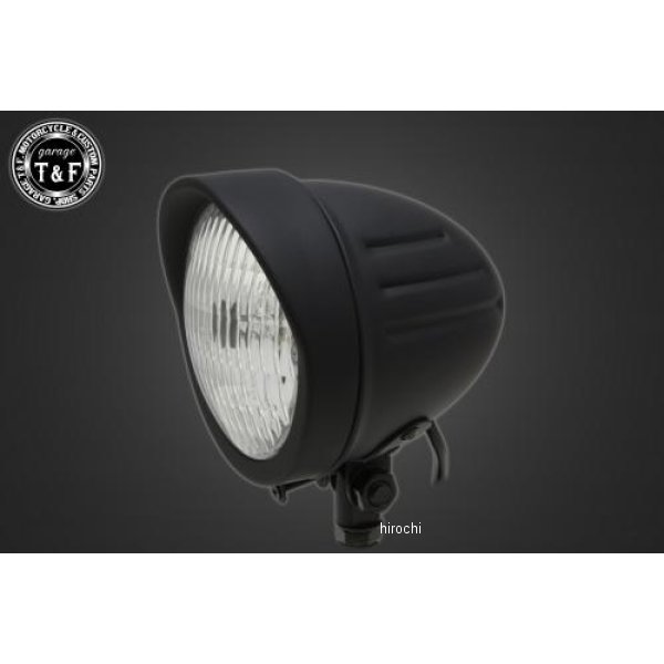 4.5インチスリットヘッドライト(クラシックレンズ仕様)+ステー DS1100STD マットBK/クリア