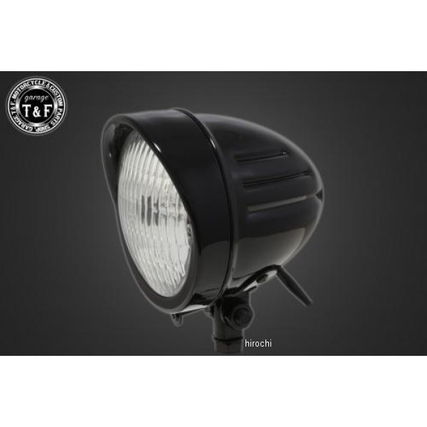 4.5インチスリットヘッドライト(クラシックレンズ仕様)+ステー マグナ250 ブラック/クリア