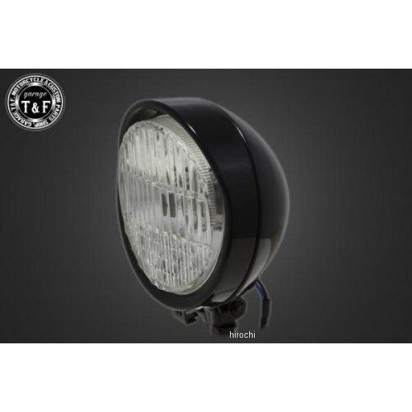 5.5インチバイザーヘッドライト+ステー バルカン400 クラシック ブラック/クリア