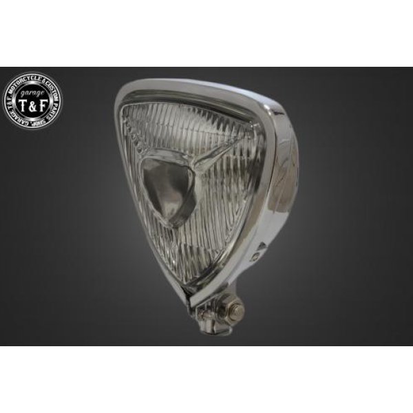 ビンテージトライアングルヘッドライト メッキ/クリアーレンズ+ステーB バルカン400クラシック