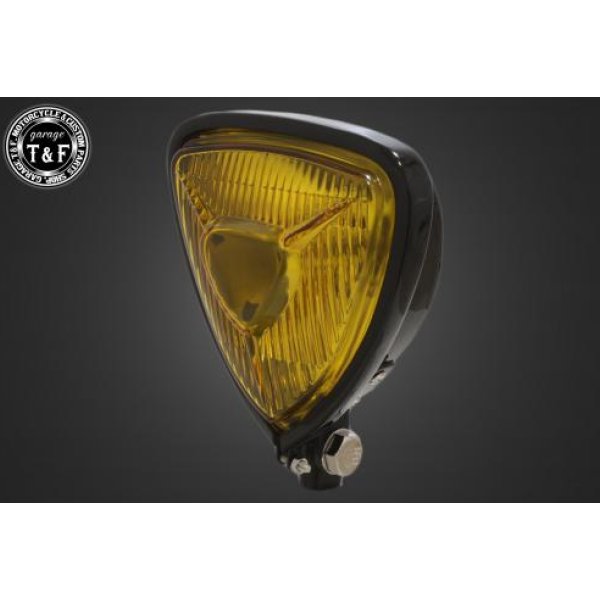 ビンテージトライアングルライト(黒)黄レンズ+ステーB イントルーダー400