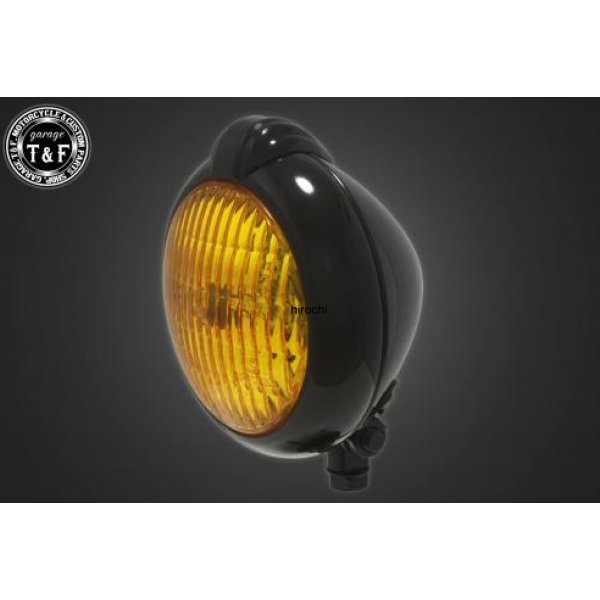 4.5in ユニティタイプヘッドライト(ブラック)イエローレンズ+ステーC イントルーダーLC250