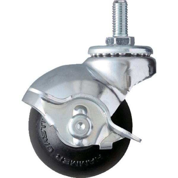 40515A20R50 ねじ込み式キャスター 405Aシリーズ自在SP付ゴム 自在ストッパー付 車輪径50mm