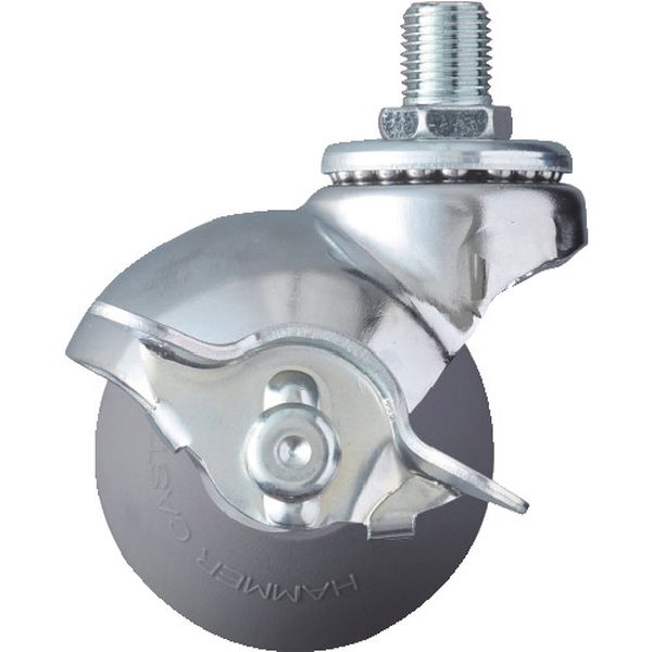 40515A3UR50  ねじ込み式M12 旋回式ウレタン車輪 50mm ストッパー付