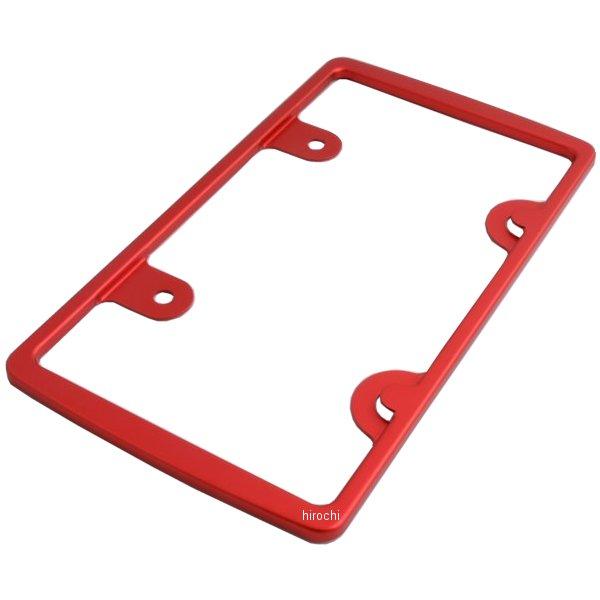 ライセンスフレーム 250cc- Lサイズ アルミ 赤