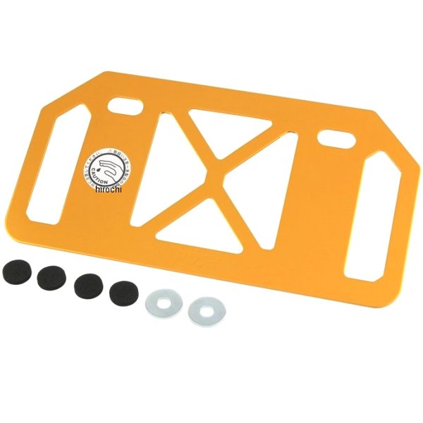 ライセンスバックプレート 山型 50cc-125cc用 ゴールド