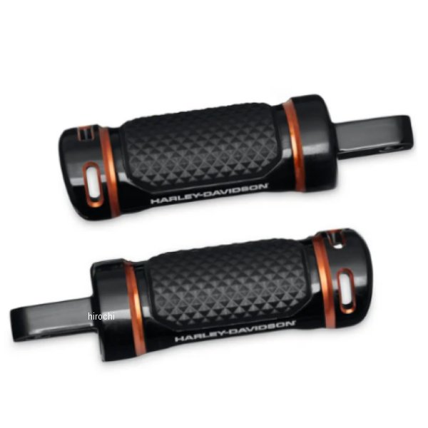 フットペグ パッセンジャー用 ADVERSARY 18年以降ソフテイルモデル 黒/オレンジ 50502246
