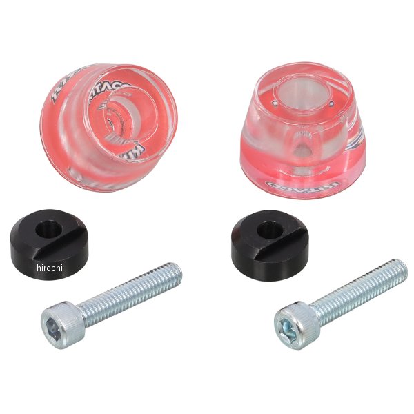 クリアバーエンドキャップ ダックス125 赤