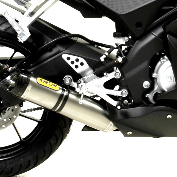 フルエキゾースト THUNDER 触媒有り 14年-16年 YZF-R125 アルミダーク/カーボンエンド