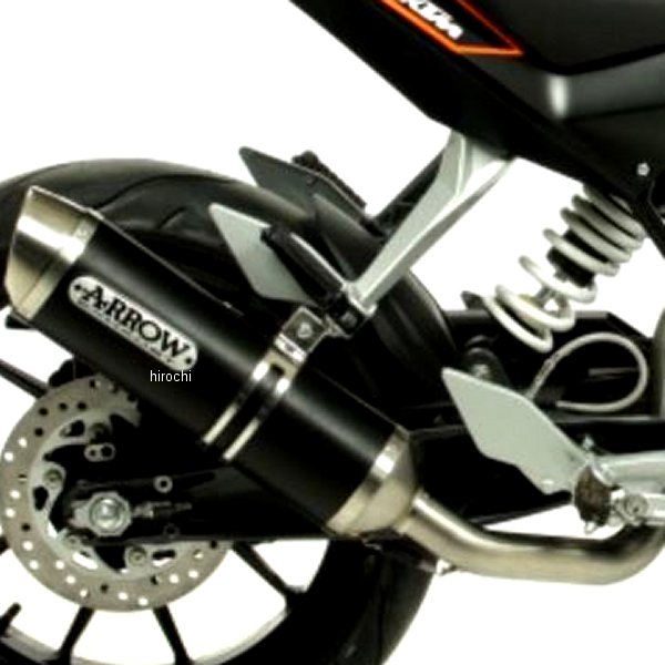 スリップオンマフラー THUNDER 11年-16年 KTM DUKE125 アルミダーク/ステンレスエンド