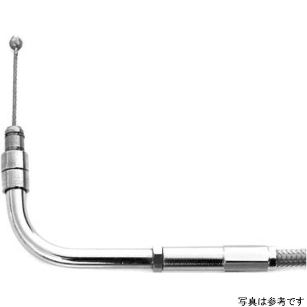 スロットルケーブル 95cm ステンレスメッシュ クリアコート