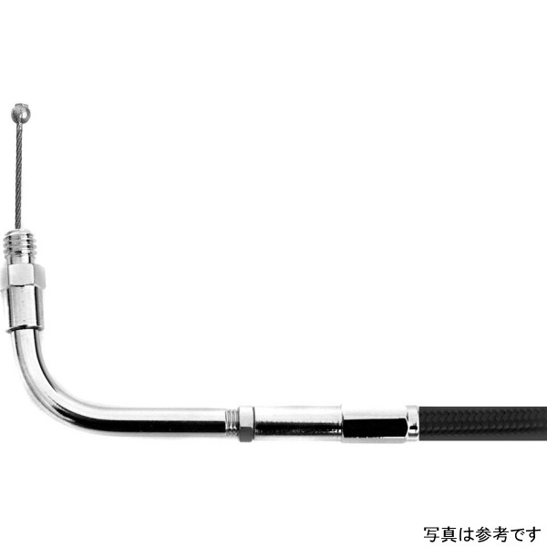 スロットルケーブル 135cm 95年以前 ハーレー BigTwin 黒