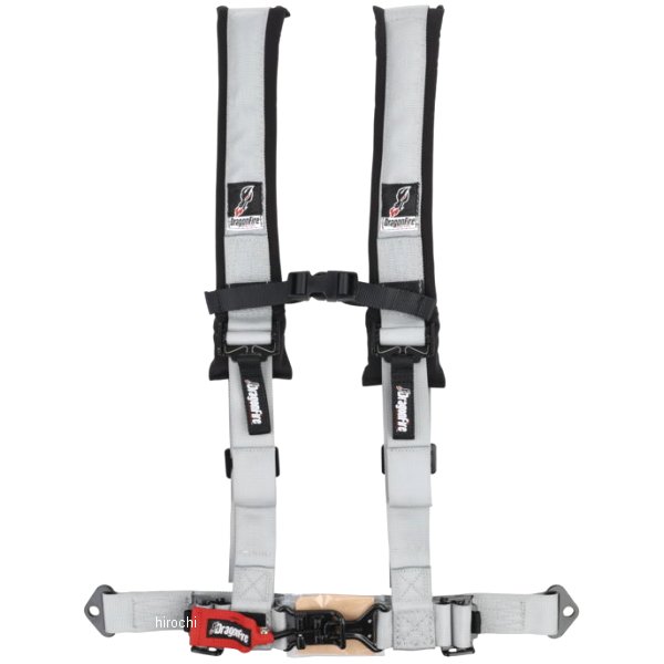 ハーネス Hスタイル 4ポイント 2インチバックル グレー